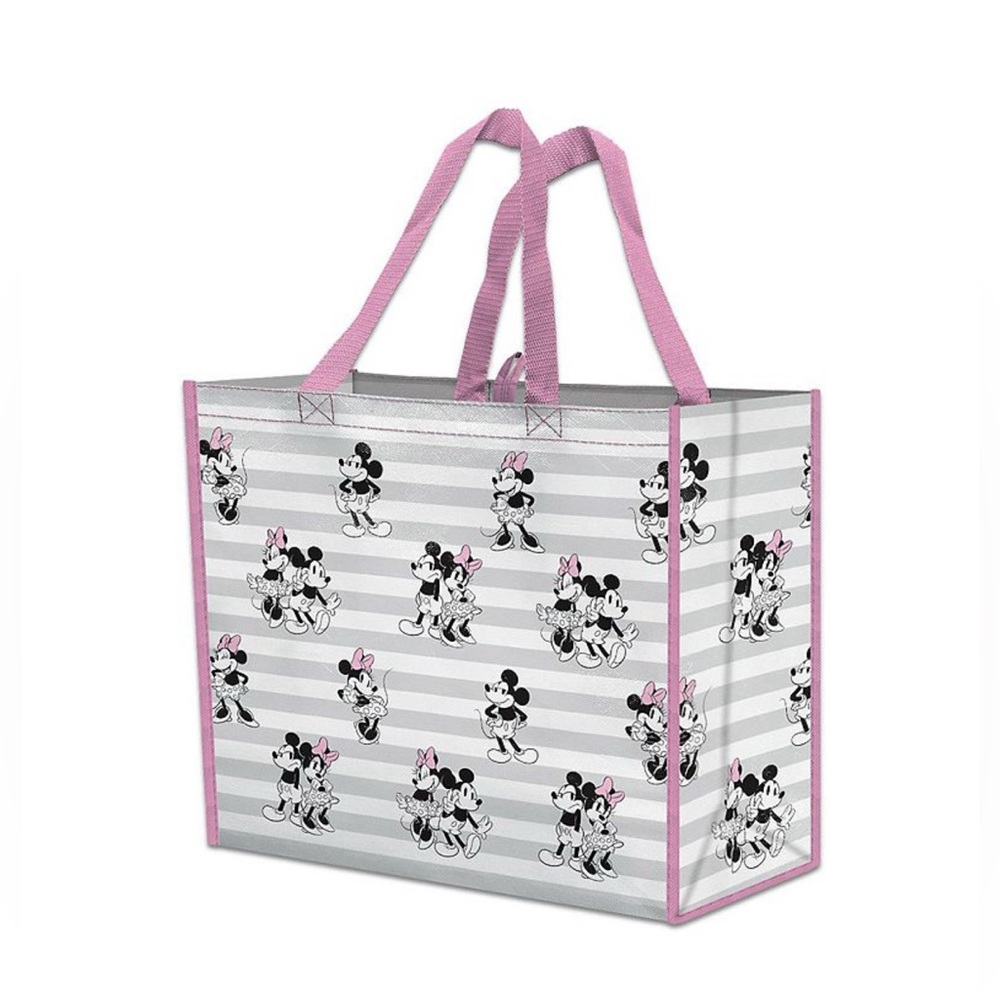 Disney’s Mickey and Minnie Striped Reusable Extra Large Tote Bag Collectible